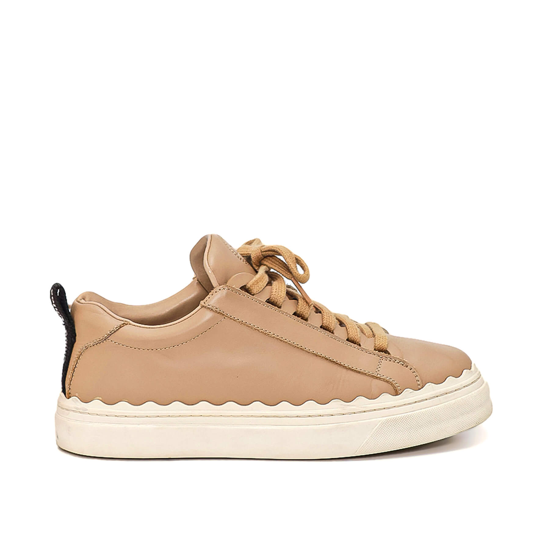 Chloe - Beige Leather Sneakers